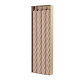 Stabkerzen aus Paraffin, RUSTIC TWIST, 350/28 mm, Sahara, WENZEL, Brenndauer ca. 20h, 4 Stück pro Verpackung - luterne.shop