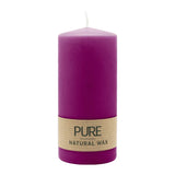100% PURE, NATURAL WAX, Stumpenkerze, Erika, WENZEL, 130/60 mm, Brenndauer ca. 41h, 100% plastikfrei - luterne.shop