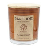 NATURE EARTH, Duftkerze im Glas, Rain Forest, 100% NATURAL WAX, 85/70 mm, Brenndauer ca. 25h - luterne.shop