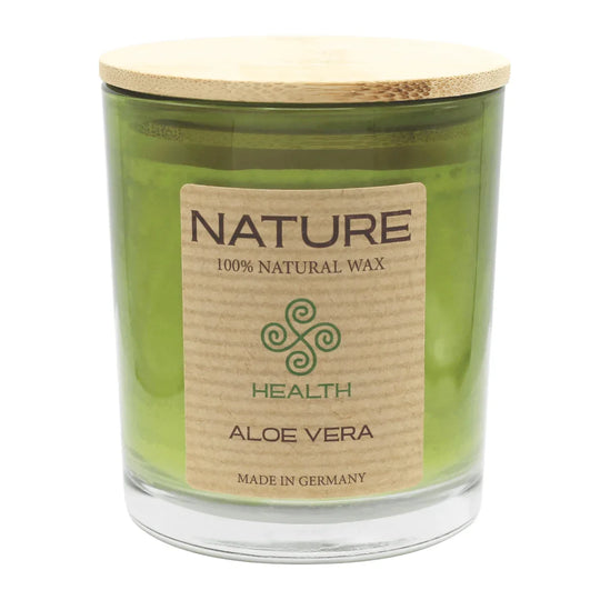 NATURE Duftkerze im Glas, Aloe Vera, WENZEL, 85/70 mm, Brenndauer ca. 28h