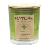 NATURE HEALTH, Duftkerze im Glas, Aloe Vera, 100% NATURAL WAX, 85/70 mm, Brenndauer ca. 25h - luterne.shop