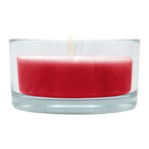 Glasschale Outdoor mit Dochtkerze, Outdoor Kerze, Rubin, WENZEL, 150/80 mm, Brenndauer ca. 20h - luterne.shop