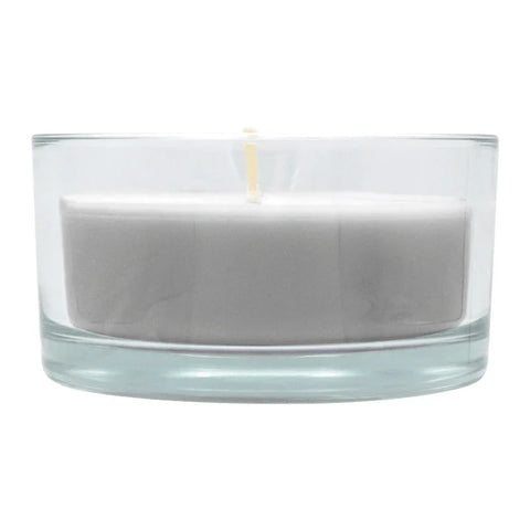 Glasschale Outdoor mit Dochtkerze, Outdoor Kerze, Silbergrau, WENZEL, 150/80 mm, Brenndauer ca. 20h - luterne.shop