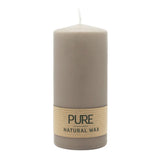 100% PURE, NATURAL WAX, Stumpenkerze, Sand, WENZEL, 130/60 mm, Brenndauer ca. 41h, 100% plastikfrei - luterne.shop