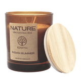 NATURE EARTH, Duftkerze im Glas, Indian Summer, 100% NATURAL WAX, 85/70 mm, Brenndauer ca. 25h - luterne.shop
