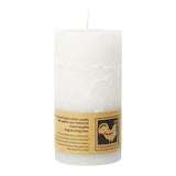 Stumpenkerze aus Paraffin, Country, 50/90 mm, Weiß, KERZENFARM HAHN, Brenndauer ca. 29h - luterne.shop