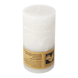 Stumpenkerze aus Paraffin, Country, 50/90 mm, Weiß, KERZENFARM HAHN, Brenndauer ca. 29h - luterne.shop
