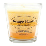 Duftkerze im Glas, Orange-Vanille, 100% pflanzliches Stearin, KERZENFARM HAHN, mit reinen ätherischen Ölen, Brenndauer ca. 24h - luterne.shop
