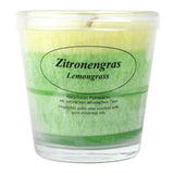 Duftkerze im Glas, Zitronengras, 100% pflanzliches Stearin, KERZENFARM HAHN, mit reinen ätherischen Ölen, Brenndauer ca. 24h - luterne.shop