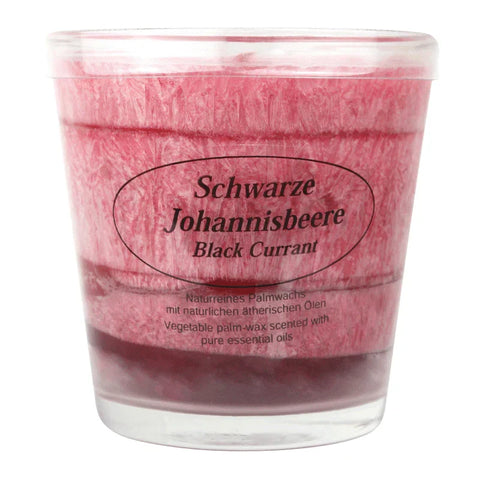 Duftkerze im Glas, Schwarze Johannisbeere, 100% pflanzliches Stearin, KERZENFARM HAHN, mit reinen ätherischen Ölen, Brenndauer ca. 24h - luterne.shop