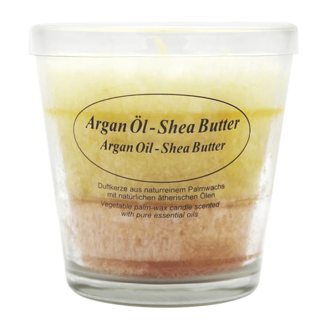 Duftkerze im Glas, Argan Öl - Shea Butter, 100% pflanzliches Stearin, KERZENFARM HAHN, mit reinen ätherischen Ölen, Brenndauer ca. 24h - luterne.shop