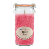 Duftkerze im XL-Weckglas®, Rose, 100% pflanzliches Stearin, KERZENFARM HAHN, mit reinen ätherischen Ölen, Brenndauer ca. 40h - luterne.shop