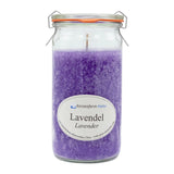 Duftkerze im XL-Weckglas®, Lavendel, 100% pflanzliches Stearin, KERZENFARM HAHN, mit reinen ätherischen Ölen, Brenndauer ca. 40h - luterne.shop
