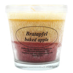 Stearin Duftkerze im Glas Bratapfel, 80/78 mm, KERZENFARM HAHN, Brenndauer 24h
