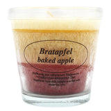 Duftkerze im Glas, Bratapfel, 100% pflanzliches Stearin, KERZENFARM HAHN, mit reinen ätherischen Ölen, Brenndauer ca. 24h - luterne.shop