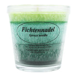 Duftkerze im Glas, Fichtennadel, 100% pflanzliches Stearin, KERZENFARM HAHN, mit reinen ätherischen Ölen, Brenndauer ca. 24h - luterne.shop