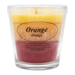 Duftkerze im Glas, Orange, 100% pflanzliches Stearin, KERZENFARM HAHN, mit reinen ätherischen Ölen, Brenndauer ca. 24h