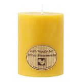 Stumpenkerze, 100% reines Bienenwachs, KERZENFARM HAHN, 60/45 mm, Brenndauer ca. 11h - luterne.shop