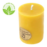 Stumpenkerze, 100% reines Bienenwachs, KERZENFARM HAHN, 60/45 mm, Brenndauer ca. 11h - luterne.shop