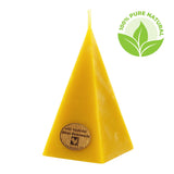 Pyramidenkerze, 100% reines Bienenwachs, KERZENFARM HAHN, 60/140 mm, Brenndauer ca. 15h - luterne.shop