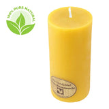 Stumpenkerze, 100% reines Bienenwachs, KERZENFARM HAHN, 135/65 mm, Brenndauer ca. 39h - luterne.shop
