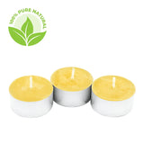 Teelichter, 100% reines Bienenwachs, KERZENFARM HAHN, H18 x Ø40 mm, Brenndauer ca. 3,5h, mit Aluminiumhülle, 42 Stück - luterne.shop