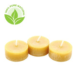 Teelichter, 100% reines Bienenwachs, KERZENFARM HAHN, H18 x Ø40 mm, Brenndauer ca. 3,5h, ohne Aluminiumhülle, 42 Stück - luterne.shop