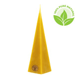 Pyramidenkerze, 100% reines Bienenwachs, KERZENFARM HAHN, 70/265 mm, Brenndauer ca. 48h - luterne.shop