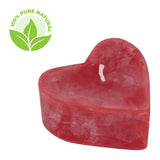 Bienenwachskerze in Herzform, 100% reines Bienenwachs, Rot, KERZENFARM HAHN, 28/65 mm, Brenndauer ca. 6,5h - luterne.shop