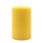 Waben-Stumpenkerze, 100% reines Bienenwachs, KERZENFARM HAHN, 100/58 mm, Brenndauer ca. 17h