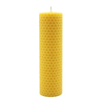 Waben-Stumpenkerze, 100% reines Bienenwachs, KERZENFARM HAHN, 150/40 mm, Brenndauer ca. 14h