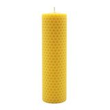 Waben-Stumpenkerze, 100% reines Bienenwachs, KERZENFARM HAHN, 150/40 mm, Brenndauer ca. 14h - luterne.shop