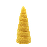 Waben-Spiralkerze, 100% reines Bienenwachs, KERZENFARM HAHN, 100/40 mm, Brenndauer ca. 4h - luterne.shop