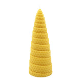 Waben-Spiralkerze, 100% reines Bienenwachs, KERZENFARM HAHN, 150/58 mm, Brenndauer ca. 14h - luterne.shop