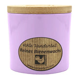 Bienenwachskerze im Glas, Lavendel, 100% reines Bienenwachs, KERZENFARM HAHN, 70/70 mm, Brenndauer ca. 17h - luterne.shop