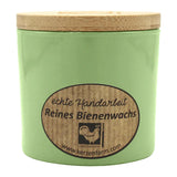 Bienenwachskerze im Glas, Salbei, 100% reines Bienenwachs, KERZENFARM HAHN, 70/70 mm, Brenndauer ca. 17h - luterne.shop