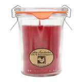 Bienenwachskerze im Weckglas, 100% reines Bienenwachs, Dunkelrot, KERZENFARM HAHN, 84/70 mm, 160 ml, Brenndauer ca. 20h - luterne.shop