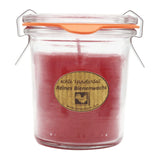 Bienenwachskerze im Weckglas, 100% reines Bienenwachs, Dunkelrot, KERZENFARM HAHN, 75/70 mm, 140 ml, Brenndauer ca. 17,5h - luterne.shop