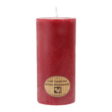 Stumpenkerze, 100% reines Bienenwachs, Dunkelrot, KERZENFARM HAHN, 95/45 mm, Brenndauer ca. 15h - luterne.shop