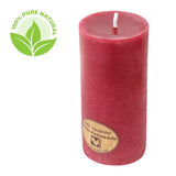 Stumpenkerze, 100% reines Bienenwachs, Dunkelrot, KERZENFARM HAHN, 95/45 mm, Brenndauer ca. 15h - luterne.shop