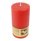 Stumpenkerze aus Paraffin, Rot, 50/90 mm, KERZENFARM HAHN, Brenndauer ca. 29h - luterne.shop