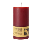 Stumpenkerze aus Paraffin, Dunkelrot, 50/90 mm, KERZENFARM HAHN, Brenndauer ca. 29h - luterne.shop