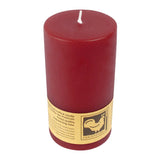 Stumpenkerze aus Paraffin, Dunkelrot, 50/90 mm, KERZENFARM HAHN, Brenndauer ca. 29h - luterne.shop