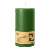 Stumpenkerze aus Paraffin, Dunkelgrün, 50/90 mm, KERZENFARM HAHN, Brenndauer ca. 29h - luterne.shop