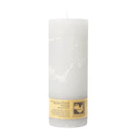 Stumpenkerze aus Paraffin, Elfenbein, Country, 70/190 mm, KERZENFARM HAHN, Brenndauer ca. 72h