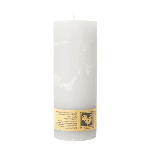 Stumpenkerze aus Paraffin, Elfenbein, Country, 70/190 mm, KERZENFARM HAHN, Brenndauer ca. 72h - luterne.shop