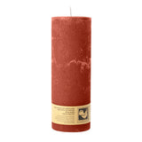Stumpenkerze aus Paraffin, Rost, Country, 70/190 mm, KERZENFARM HAHN, Brenndauer ca. 72h - luterne.shop