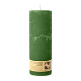 Stumpenkerze aus Paraffin, Dunkelgrün, Country, 70/190 mm, KERZENFARM HAHN, Brenndauer ca. 72h - luterne.shop
