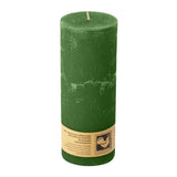Stumpenkerze aus Paraffin, Dunkelgrün, Country, 70/190 mm, KERZENFARM HAHN, Brenndauer ca. 72h - luterne.shop