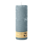 Stumpenkerze aus Paraffin, Grau, Country, 70/190 mm, KERZENFARM HAHN, Brenndauer ca. 72h